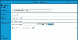 Freeautobot janela message control window add new adicionar nova messagem edit editar