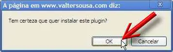 botão OK instalação plugin wordpress