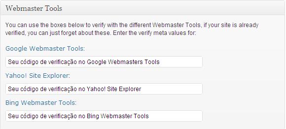 plugin wordpress seo yoast ferramentas webmasters tools