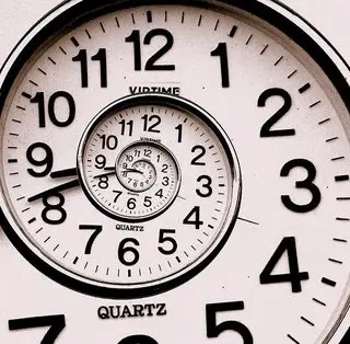 relógio fractal clock horas ponteiros tempo pointer