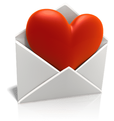 Email Amor Heart Coração Vermelho Carta Envelope
