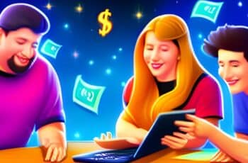 Ilustração de pessoas trabalhando na internet dinheiro pela internet trabalhar