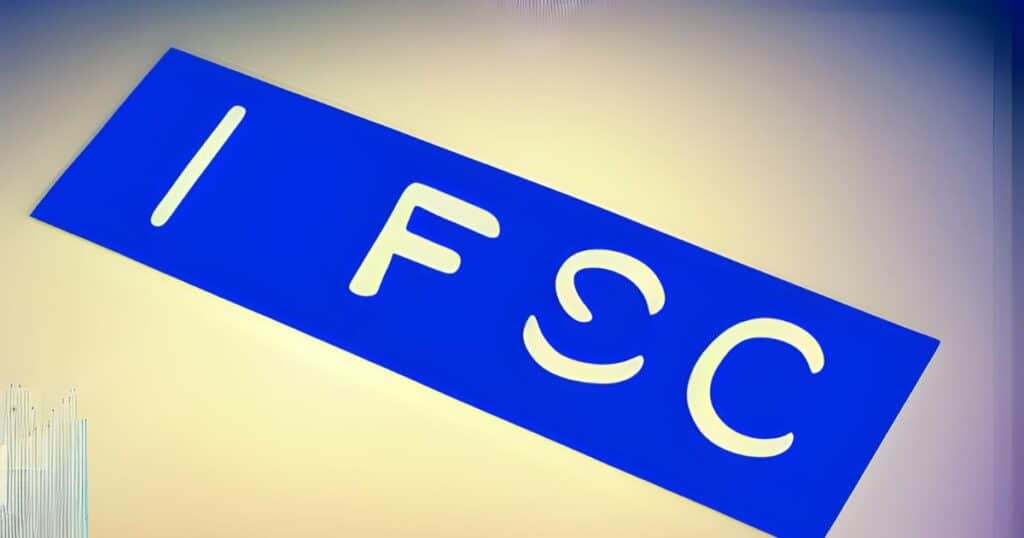 Imagem ilustrativa representando o Código IFSC, um identificador essencial para transações bancárias - O Código IFSC está escrito em letras maiúsculas sobre um fundo azul, simbolizando a segurança e confiabilidade das transações financeiras