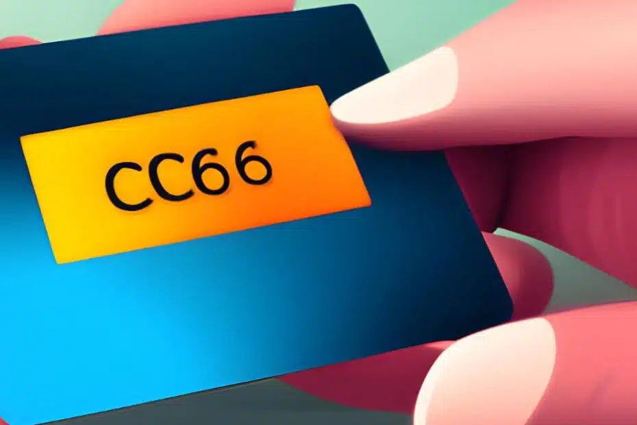 Ilustração de um cartão de crédito C6 Bank com o logotipo da empresa ao fundo - solicitar cartão de crédito c6 bank