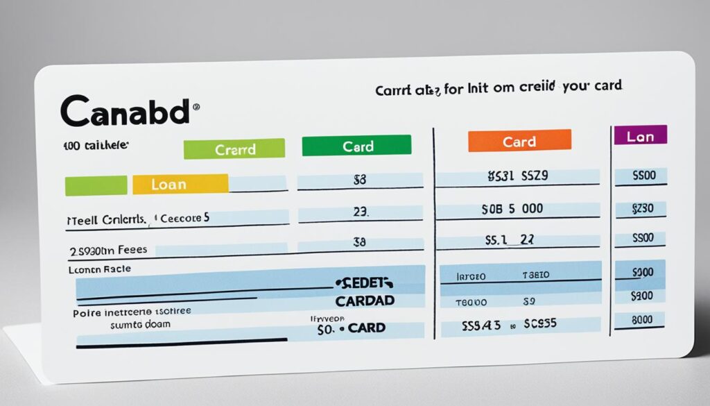 tabela de empréstimo no cartão de crédito