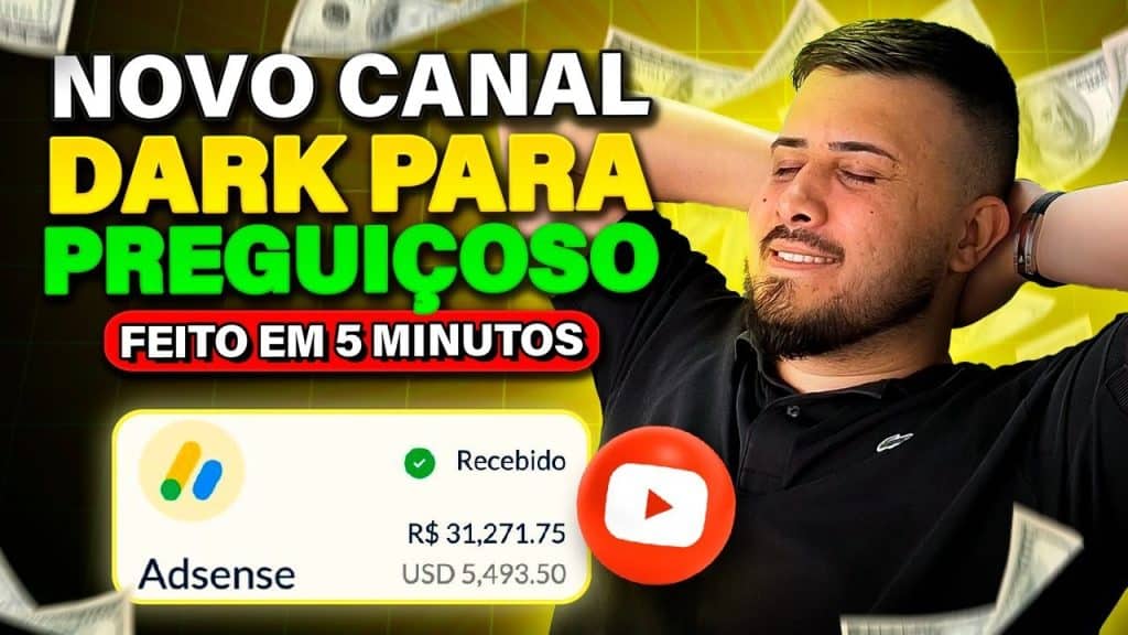 CANAL DARK DE PREGUIÇOSO: COMO CRIAR UM CANAL DARK RÁPIDO E FÁCIL NO YOUTUBE (CANAL DARK INICIANTE)