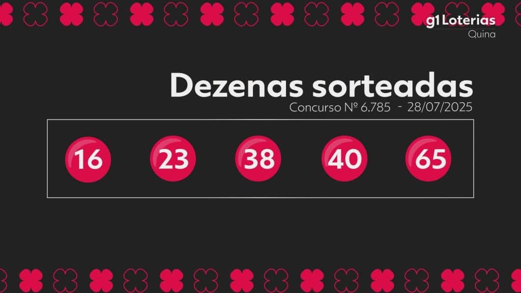 Quina: resultado do concurso 6785 e números sorteados hoje