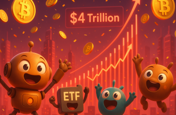 ETFs de Bitcoin disparam e mercado cripto ultrapassa US$ 4 trilhões