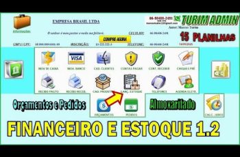 PLANILHA FINANCEIRO COMPLETO 1 2 COM ESTOQUE, ALMOXARIFADO, PEDIDOS E ORÇAMENTOS 270,00