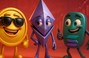 Três criptomoedas em alta hoje Investidores apostam em BTC, ETH e SOL