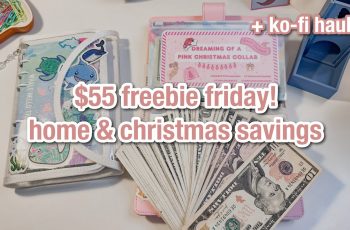 O que é Um Freebie de Economia e Planejamento Financeiro? 9 $55 freebie friday to save for future home & christmas | KO-FI FREEBIE HAUL | budgetwithamanda