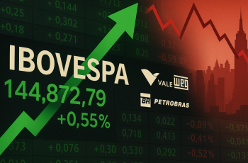 Ibovespa avança 0,55% e fecha em 144.872,79 pontos 5 Ibovespa hoje em alta, com Vale, WEG e Petrobras entre destaques, dólar a R$ 5,397 e DIs em queda.