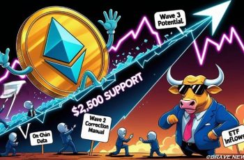 Previsão do preço do Ethereum: o preço do ETH enfrenta um risco de queda de US$ 2,500 em meio à correção da Onda 2, mas a perspectiva de longo prazo permanece otimista.