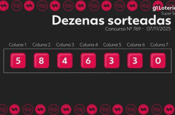 Super Sete: resultado do concurso 769 e números sorteados hoje 3