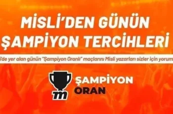 Günlük Şampiyon Oranlı Maç Tahminleri: Konyaspor, Arsenal ve Fenerbahçe'nin Galibiyet Beklentileri 10 Konyaspor – Antalyaspor maçı için yüksek oranlı öneri! Arsenal kupada galibiyete yakın... İşte Misli’den Günün Şampiyon Tercihleri