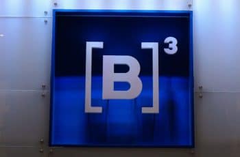 Letreiro no prédio da B3, em São Paulo