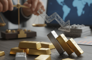 Ouro fecha em baixa e prata despenca 9% após nova alta de margem em meio a rali anual