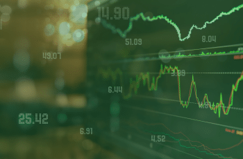Gráfico de linhas em verde indicando movimento de alta do Ibovespa Hoje ao se aproximar dos 164 mil pontos.