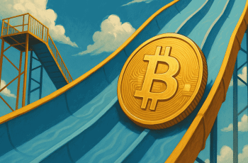 Bitcoin (BTC) em queda hoje. (Imagem ChatGPT Pro)