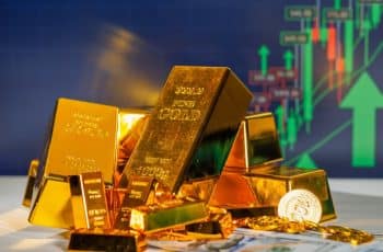 Ouro tocou máxima ao redor de US$ 5,6 mil por onça-troy no final de janeiro de 2026 (Imagem: Shutterstock)