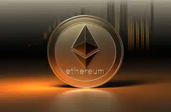Ethereum (ETH) registra queda de 0,55%, sendo negociado a US$ 2.355 2 Ethereum coin with downward price chart suggesting bearish market technical analysis