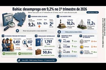 Bahia registra menor desemprego para um 1º trimestre em 15 anos, mas volta a ter 2ª maior taxa do país