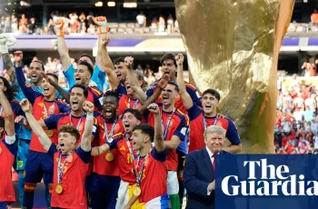 Trump Booed at World Cup Final Presentation After Attempting to Join Spain’s Celebration 3 Donald Trump and Gianni Infantino booed before US president attempts to crash Spain celebrations | World Cup 2026