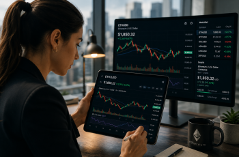 Ethereum sobe 3% e se consolida em torno de $1,850 após rali recente. 9 Os touros do Ethereum preparam um grande rompimento acima da EMA de 100 dias?
