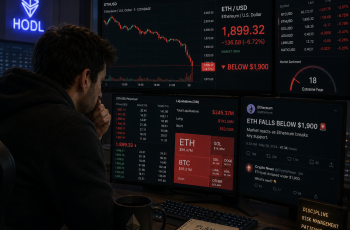 Preço do Ethereum cai abaixo de $1,900: começa uma queda mais profunda?