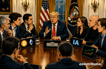 Donald Trump reúne líderes de criptoativos e inteligência artificial na Casa Branca para discutir regulação do setor 12 Trump reúne cripto, IA e mercados de previsão em Washington