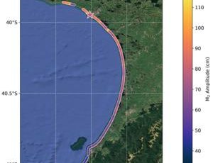 Nova técnica revela variações significativas nas marés em praias utilizando imagens de satélite 1 Tides can vary by almost a meter across a single bay, four decades of satellite images reveal