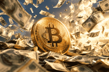 Bitcoin (BTC) supera US$ 85 mil após compra de US$ 75 milhões pela Strategy 1 Bitcoin (BTC) na chuva de dinheiro (Imagem: ChatGPT)