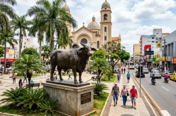 Araçatuba mantém a tradição de "Capital do Boi Gordo" com negociações históricas na Praça Rui Barbosa. 9 A Capital do Boi Gordo onde por mais de 30 anos fazendeiros se reuniam em uma praça para definir o preço do boi de um país inteiro